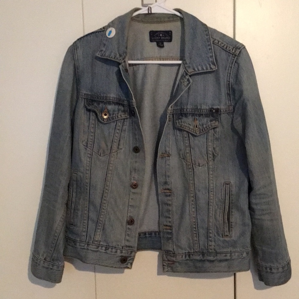Lucky brand after wash stylish jean denim jacket